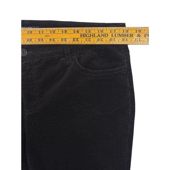Chaps Denim Corduroy Pants Women 14 Brown Stretch Mid-Rise Classic Preppy - Picture 7 of 10
